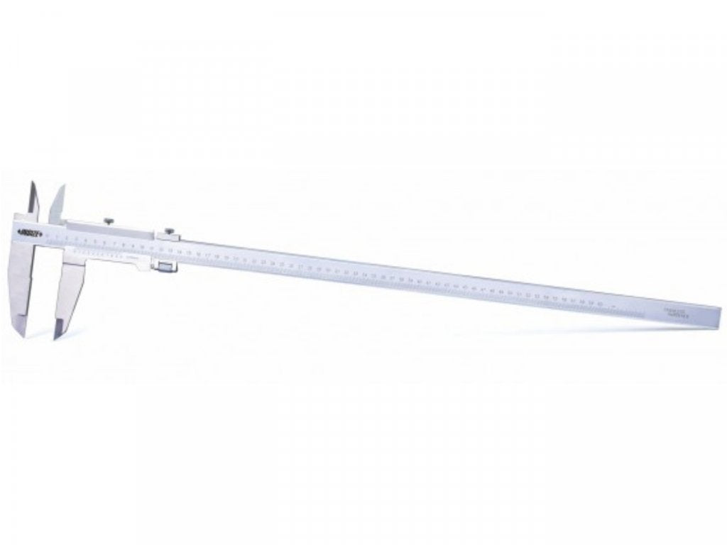 INSIZE 1210-1024 0-1000mm/0-40" Szilárd típusú, hosszú csőrű nóniuszos tolómérő 0-1000/0.05 mm
