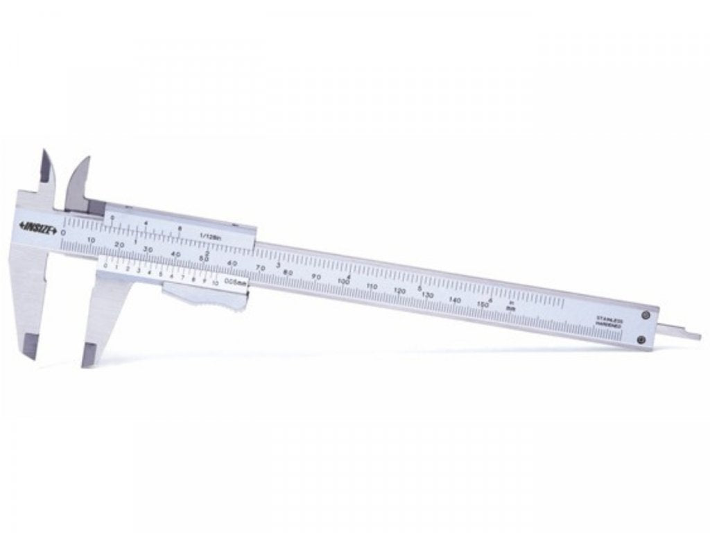 INSIZE 1223-2002 0-200mm/0-8" Nóniuszos tolómérő rugós rögzítővel 0-200/0.02 mm