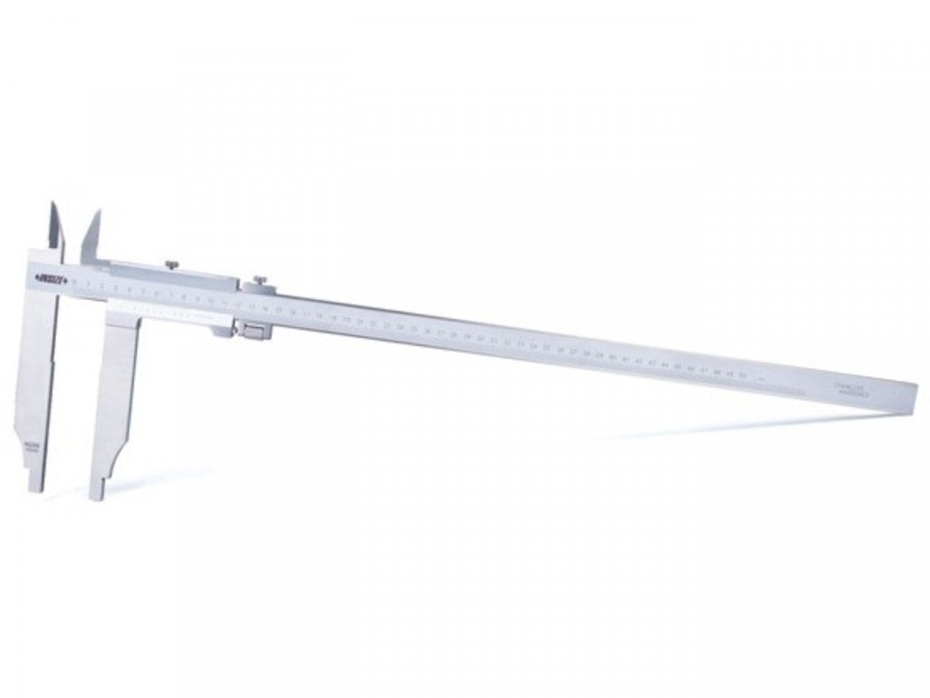 INSIZE 1236-1021 0-1000mm Szilárd típusú, hosszú alsó csőrű nóniuszos tolómérő 0-1000/150/0.02 mm