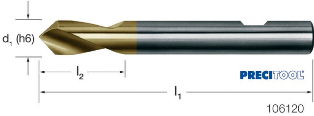 106120 16,0 PREMUS 106120 16,0 NC központozó, HSS-Co 90° TiN