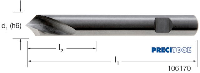 PREMUS 106170 16,0 NC központozó, Tömör keményfém 90°
