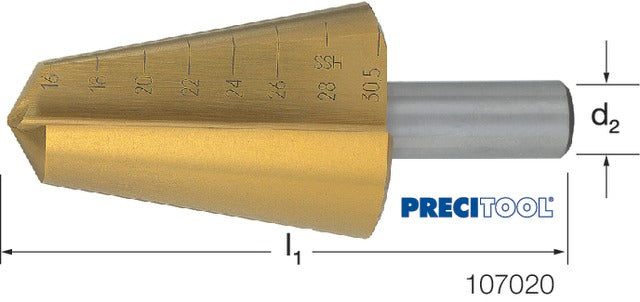 PREMUS 107020 3-14 Lemezfúrók, HSS-Co TiN