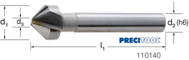 PREMUS 110140 10,4 Kúpsüllyesztő, Tömör keményfém 90°