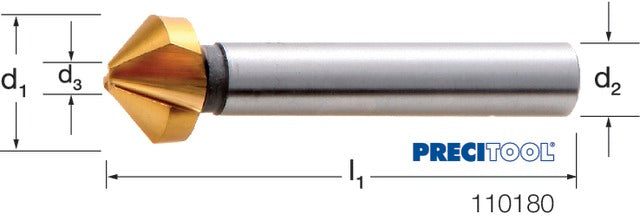 110180 10,0 PREMUS 110180 10,0 Kúpsüllyesztő, HSS 90° TiN