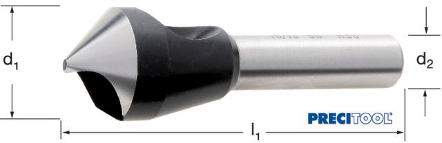 PRECITOOL 110480,25 Kúpsüllyesztő, HSS-E 90° keresztfurat
