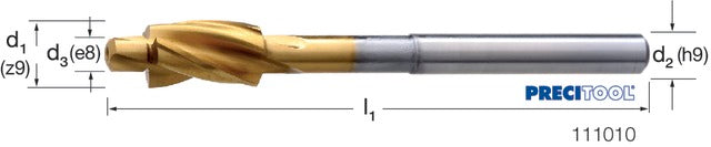 PREMUS 111010 M4 Homloksüllyesztő, HSS átmenő furat finom TiN
