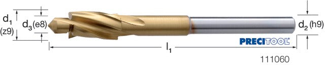 PREMUS 111060 M10 Homloksüllyesztő, HSS átmenő furat közepes TiN