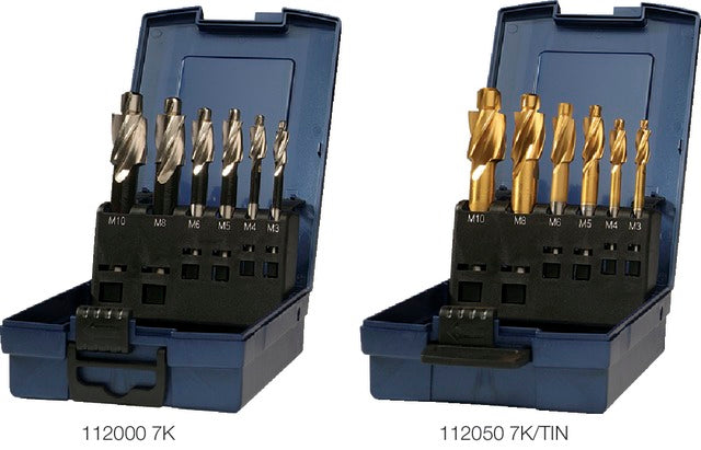 PREMUS 112050 7K/TIN Homloksüllyesztő, HSS készlet, közepes, műanyag kazettában