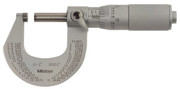 Mitutoyo - Outside Micrometer with Cr Finish Frame