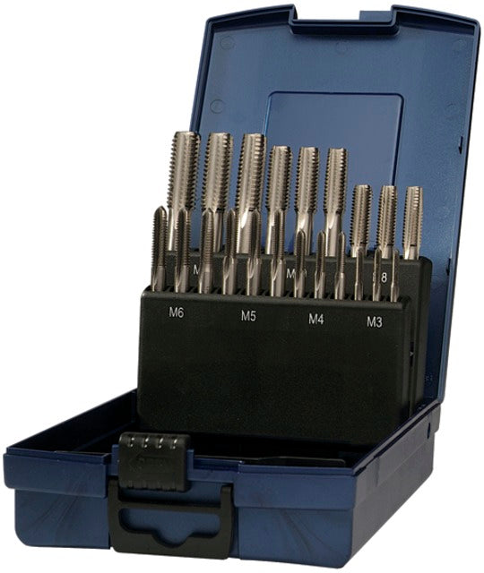 PRETEC 131020 M3-M12 Kézi menetfúró készlet, HSS metrikus műanyag kazetta
