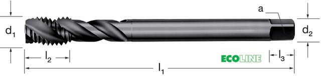 PRETEC 135670 M30X1,5 Gépi menetfúró, HSS-Co RSP35 gőzöléssel megeresztett