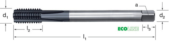 PRETEC 137410 M10X1 Gépi menetfúró, HSS-Co TiCN