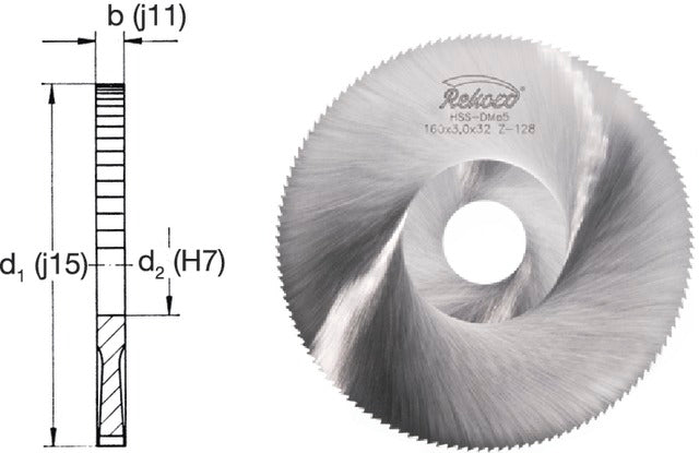 150000 40X5,0X10 REKORD 150000 40X5,0X10 Fém körfűrésztárcsa, HSS 60° A finom fogazás