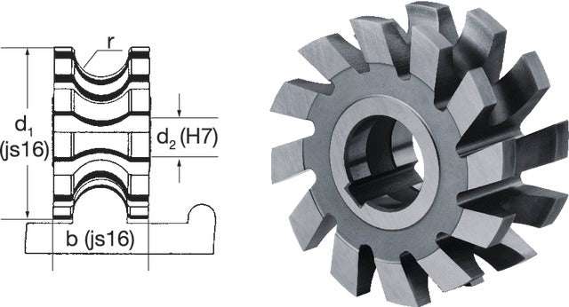 156850 8,0 PREMUS 156850 8,0 Profilmaró, HSS konkáv