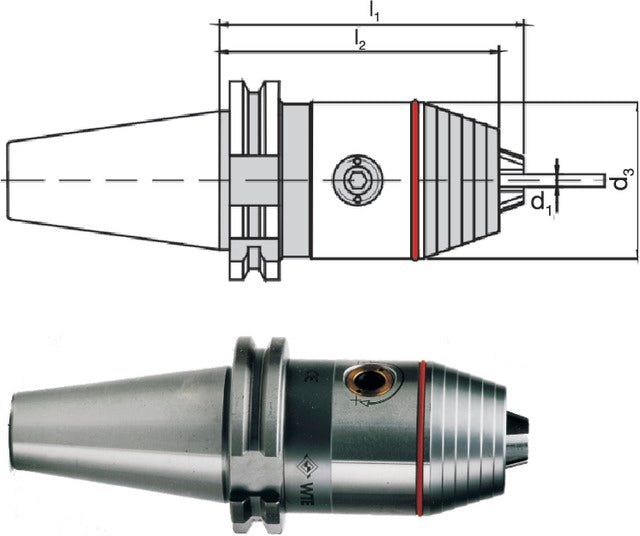 240679,125 WTE 240679,125 CNC precíziós fúrótokmány, DIN 69871 A
