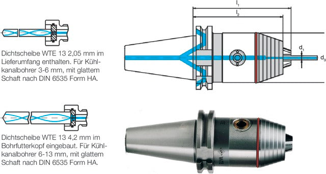240680,076923077 WTE 240680,076923077 CNC precíziós fúrótokmány, DIN 69871 AD/B