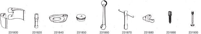 231860 A ORIGINAL 231860 A Alkatrészek, Excenterkulcs gyorsváltó késtartóhoz - Precitool Webshop