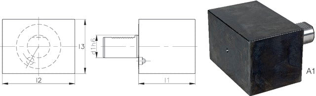 233900 A116X44 PRETEC 233900 A116X44 Szerszámtartó CNC esztergagéphez, téglalap alakú nyers darab  A1 alak