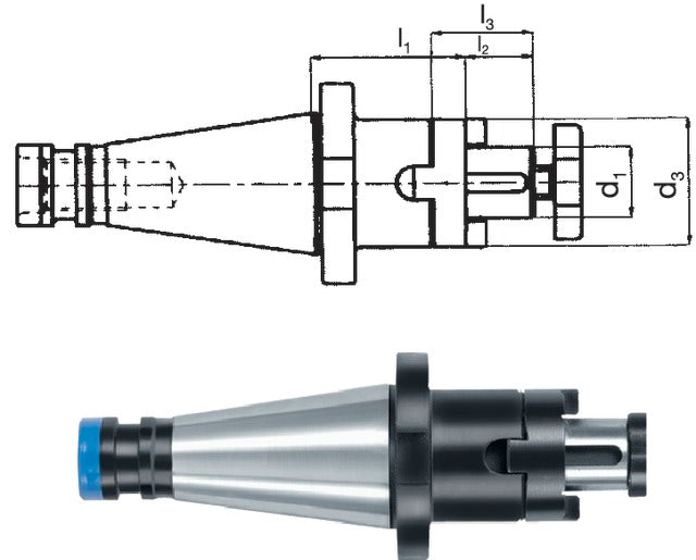 240050 50X40 PRETEC 240050 50X40 Meredek kúpos befogó, Kombi feltűzhető marótüske DIN 2080 rövid