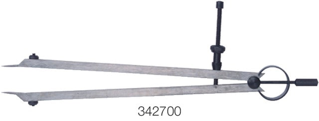 PRECITOOL 342700300 Rugós körző, Rugós hegyeskörző cserélhető acél hegyekkel