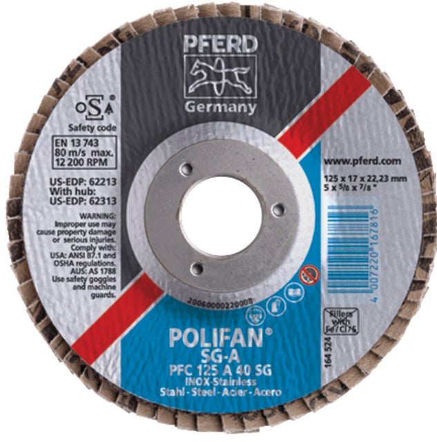 461300 125/60 PFERD 461300 125/60 Lamellás csiszolótárcsa, SG-A/PFF egyenes