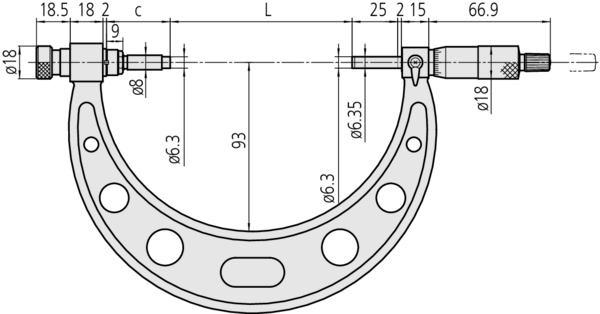 Mitutoyo - Outside Micrometer Interchangeable Anvil