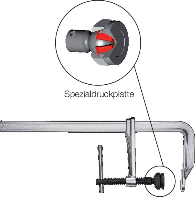 BESSEY 587500300 Acél csavaros szorító, nehéz igénybevételre