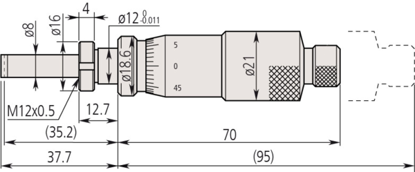 Mitutoyo - Micrometer Head, Differential Screw