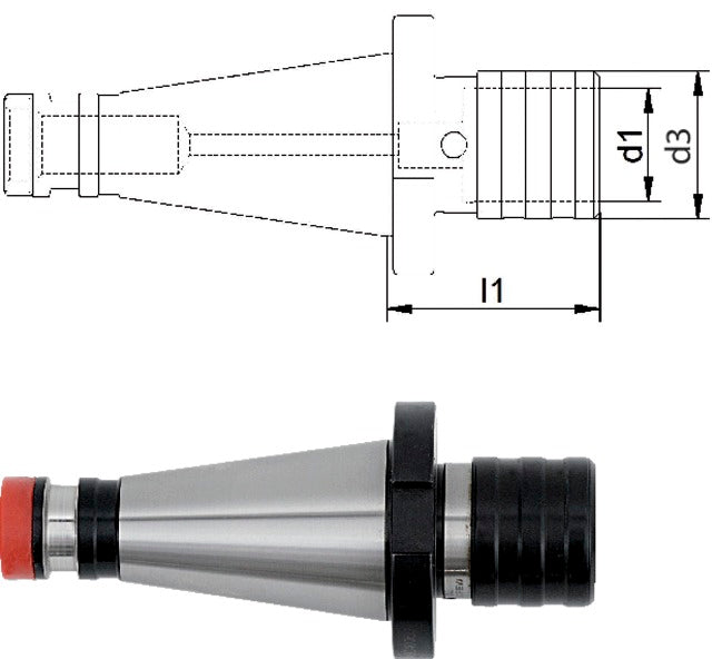 PRETEC 240066 50/M14-33 Gyorsváltó menetvágó tokmány, DIN 2080