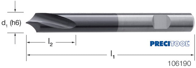 PREMUS 106190 10,0 NC központozó, Tömör keményfém 90° TiAlN