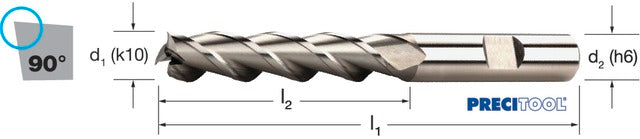 PREMUS 161651 12,00 Szármaró, HSS-AL hosszú éles élű
