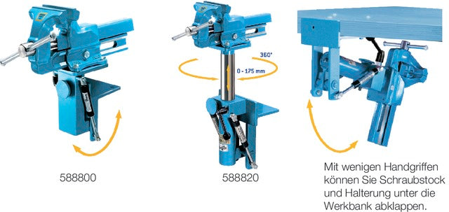 HEUER 588820140 Magasságállító/aláfordító készülék, Lehajtható satuemelő