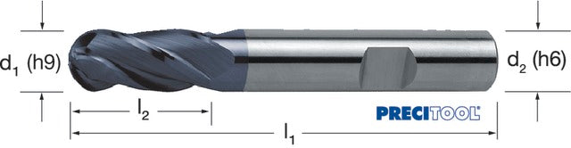 PREMUS 178415 3,00 Gömbmaró, Tömör keményfém hosszú ALCRONA