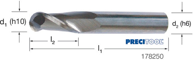 178250 8,00 PREMUS 178250 8,00 Gömbmaró, Tömör keményfém közepes
