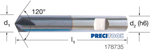 PREMUS 178735 6,00 Sorjázómaró, Tömör keményfém csúcsszög 120° ALCRONA