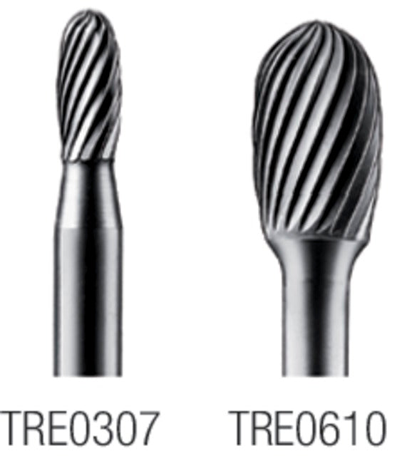 444800 TRE0610 PRETEC 444800 TRE0610 Keményfém turbómaró, Csepp alakú, keresztfogazású Z=4