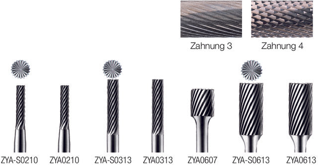 444800 ZYA-S0210 PRETEC 444800 ZYA-S0210 Keményfém turbómaró, Henger alakú keresztfogazású Z=4