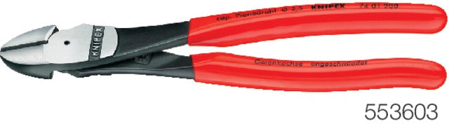 KNIPEX 553603200 Erő-oldalcsípőfogó, polírozott, műanyaggal bevont markolattal
