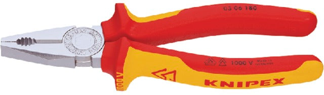 KNIPEX 554357180 VDE kombinált fogó, krómozott, többkomponensű burkolattal