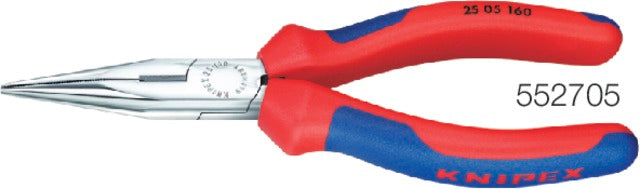 KNIPEX 552705140 Lapos gömbölyű fogó, krómozott, többkomponensű burkolattal