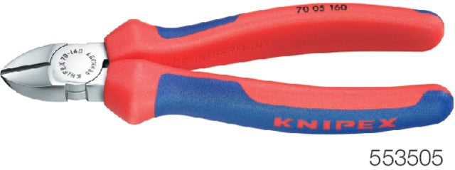 553505180 KNIPEX 553505180 Oldalcsípőfogók, krómozott, többkomponensű burkolattal