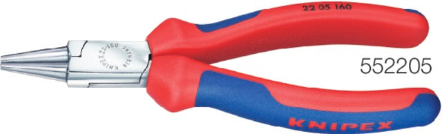 KNIPEX 552205160 Kerekcsőrű fogó, krómozott, többkomponensű burkolattal