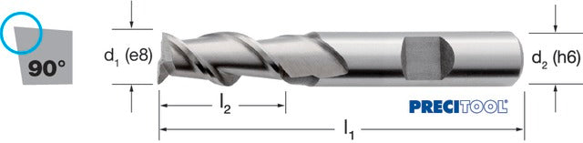 PREMUS 161351 6,50 Szármaró, HSS-AL közepes éles élű