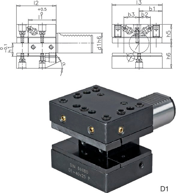 233700 D150X32X85 PRETEC 233700 D150X32X85 Szerszámtartó CNC esztergagéphez, Szerszámtartó többszörös befogóval D1 alak