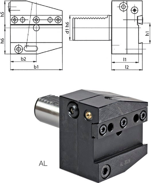 234660 AL4026 PRETEC 234660 AL4026 Szerszámtartó CNC esztergagéphez, állítható magasságú balos AL alak