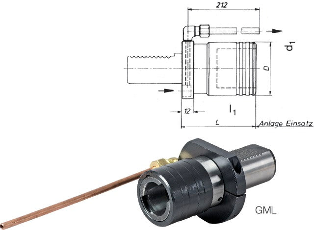 PRETEC 234721,5 Gyorsváltó menetvágó tokmány, DIN 69880