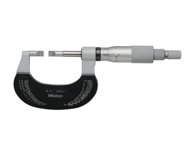 Mitutoyo - Blade Micrometer, Carbide-Tipped Blade