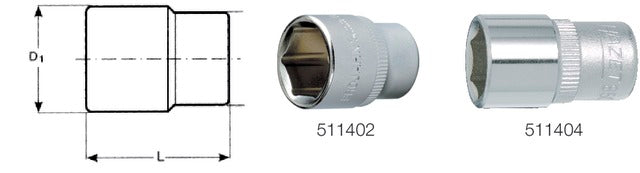 511404 9 HAZET 511404 9 Dugókulcs betét, 1/4" hatszög
