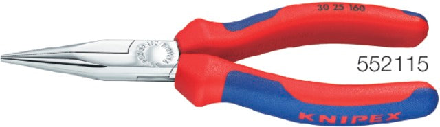 KNIPEX 552115160 Lapos gömbölyű fogó, krómozott, többkomponensű burkolattal