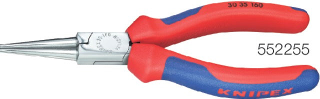 KNIPEX 552255140 Kerekcsőrű fogó, krómozott, többkomponensű burkolattal